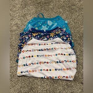 NWOT Top Paw Dog Summer Tees-Size L-Set of 3 (Seashells,Bugs, and Flowers)